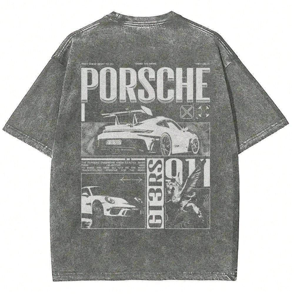 [New Products Arrive With Great Power] 911 GT3RS Unisex Fit Washed T-Shirt Unisex T-Shirts For Summer Outings
